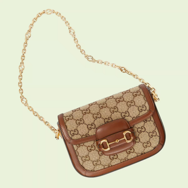 Túi Gucci Horsebit 1955 GG Mini 'Camel' 675801-21HRG-2687 - Hình ảnh 3