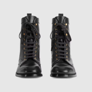 Alternative view of Giày Gucci Mens Lace Up Ankle Boot Black Leather 680813-1W600-1000