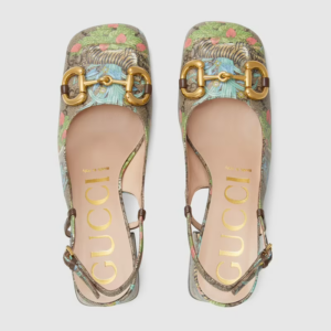 Alternative view of Giày Gucci Tiger Women's Mid-heel Slingback ‎687580-UUA10-8471