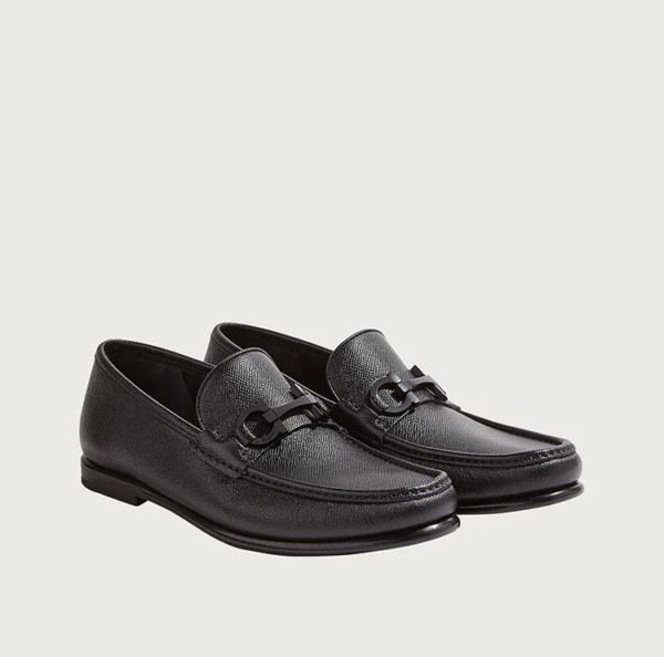 Giày Salvatore Ferragamo Moccasin Gancini 'Black' 02A879-688525 - Hình ảnh 2