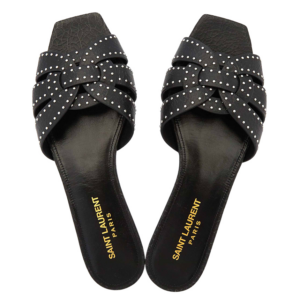 Dep Saint Laurent Tribute Mule Slippers 'Black' 688670-AAAHQ-1000