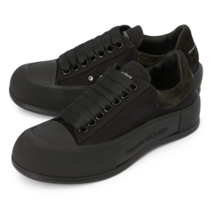 Giay Alexander Mcqueen Deck Plimsol 'Black' 697120-W4MV7-1000