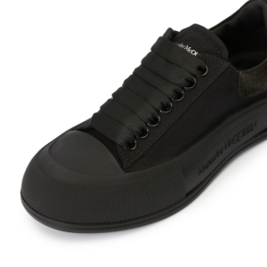 Giay Alexander Mcqueen Deck Plimsol 'Black' 697120-W4MV7-1000