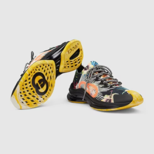 Giay Gucci Run Floral Sneaker 'Mutil Black' 698547-UZJ10-8560