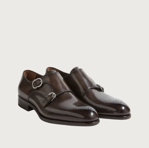 Alternative view of Giày Salvatore Ferragamo Double Monkstrap 'Stone' 02B141-698882
