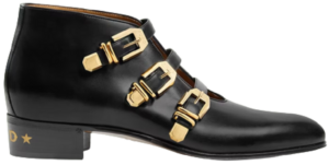 Giày Gucci Buckle Ankle 'Black' 699103-06F00-1000