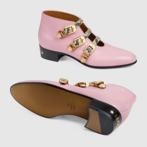 Giay Gucci Men's Buckle Ankle Boots 'Pink' ‎699103-06F70-5871