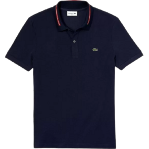 Áo Men's Lacoste Striped Accents Cotton Pique 'Dark Blue' PH8522-166