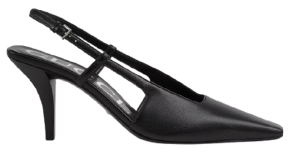 Giày Gucci Women's Slingback Pump Black Leather 674666-C9D00-1000