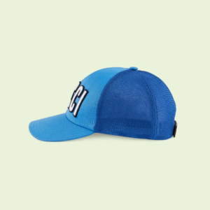 Mu Gucci Baseball Hat With Patch 'Blue' 701324-4HAOY-4969