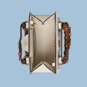 Tui Gucci Diana Mini Houndstooth Tote 'Blue Raffia' 702732-UZPAT-8190