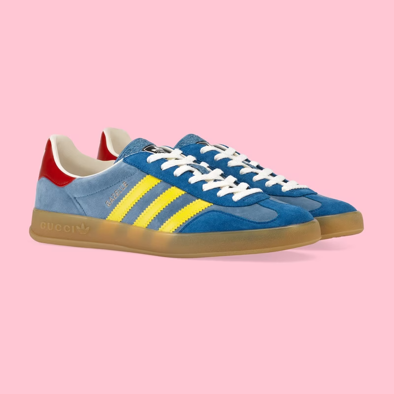 Giày Gucci X Adidas Men'S Gazelle 'Blue' ‎707848-9Stu0-4860