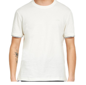 Áo Lacoste Sewn On T-Shirt White Black TH5037-8LP