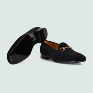 Alternative view of Giày Gucci Men's Loafer With Horsebit 'Black Velvet' 718888-FAAT3-6145