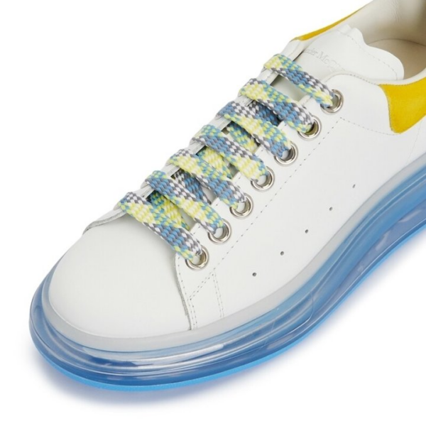 Giày Alexander McQueen Oversized Sneaker 'White Light Blue' - Hình ảnh 4