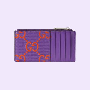 Vi Gucci GG Embossed Zip Card Case 'Purple' 725550-AABCZ-5441