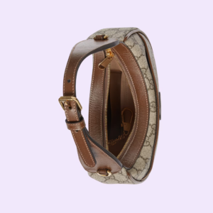 Tui Gucci Half-Moon-Shaped Mini Bag 'Beige Ebony' 726843-92TCG-8563