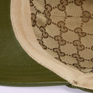 Mu Gucci Leather Baseball Double G 'Dark Green' 727238-4HAU4-3300