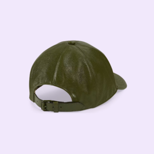 Mu Gucci Leather Baseball Double G 'Dark Green' 727238-4HAU4-3300