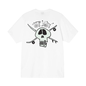 Ao Stussy Surf Skate Skull T-Shirt 'White'