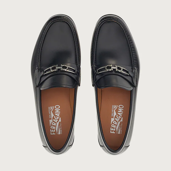 Giày Salvatore Ferragamo Moccasin Gancini 'Black' 020667-750514 - Hình ảnh 4