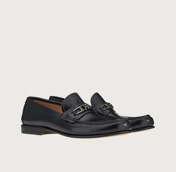 Giày Salvatore Ferragamo Moccasin Gancini 'Black' 020667-750514 - Hình ảnh 2