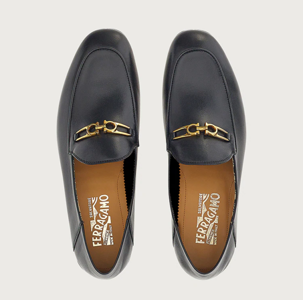 Giày Salvatore Ferragamo Moccasin Gancini 'Black' 020586-751489 - Hình ảnh 5