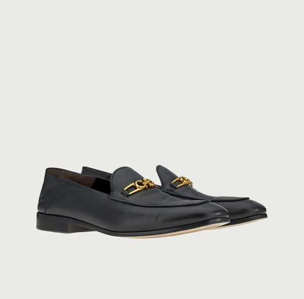 Giày Salvatore Ferragamo Moccasin Gancini 'Black' 020586-751489 - Hình ảnh 2