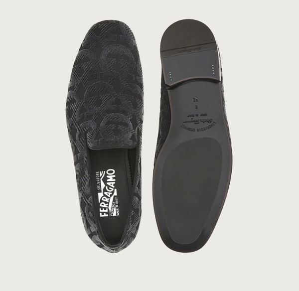 Giày Salvatore Ferragamo Moccasin Gancini 'Black' 020855-754397 - Hình ảnh 5