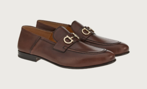 Alternative view of Giày Salvatore Ferragamo Moccasin Gancini 'Chocolate' 020990-757633