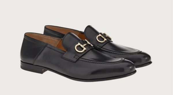 Giày Salvatore Ferragamo Moccasin Gancini 'Black' 020990-758410 - Hình ảnh 2