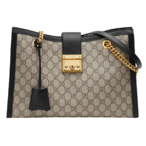 Túi Gucci Padlock Medium GG Shoulder GG Supreme Black Leather