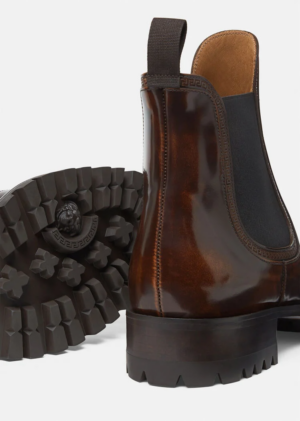 Alternative view of Giày Versace Leather Chelsea Boots Beige 1000777-1A00599-1K260