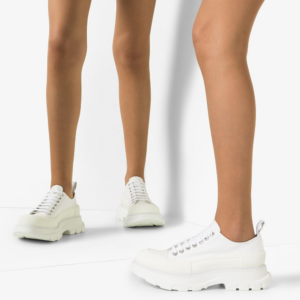 Alternative view of Giày Alexander McQueen Wmns Tread Slick Lace Up 'White' 611705-W4L32-9000