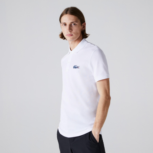 Áo Lacoste Men's Organic Cotton Pique Polo Shirt Big Logo PH6286-6PE - Hình ảnh 6