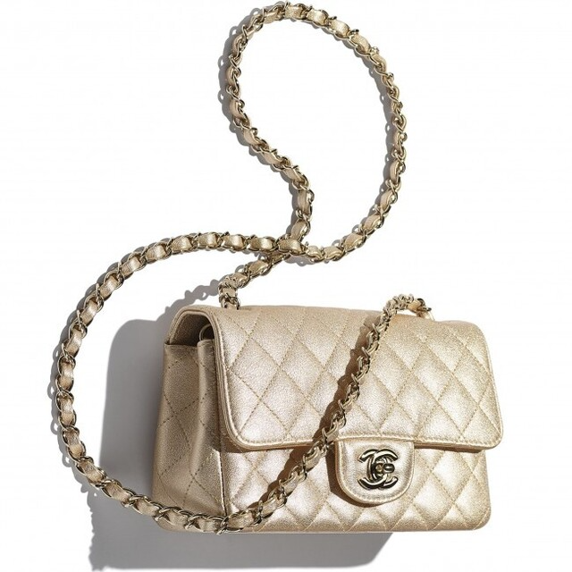 Chanel Metallic Calfksin XXL Large Classic Flap Bag Gold  201617   Bukowskis