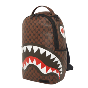 Alternative view of Balo Sprayground Skull Check In Paris Brown 910B3554NSZ