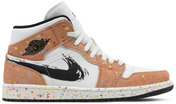 Giày Nike Air Jordan 1 Mid SE 'Brushstroke Paint Splatter' DA8005-100