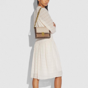 Alternative view of Túi Coach Hutton Shoulder Bag in Blocked Signature Canvas 89068 B4PVR