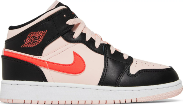 Giày Nike Air Jordan 1 Mid GS 'Black Pink Crimson' 554725-604