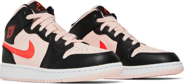 Giày Nike Air Jordan 1 Mid GS 'Black Pink Crimson' 554725-604 - Hình ảnh 10