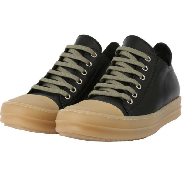 Giày Rick Owens Ramones Low 'Black Leather' Natubal RP18S8881 - Hình ảnh 3