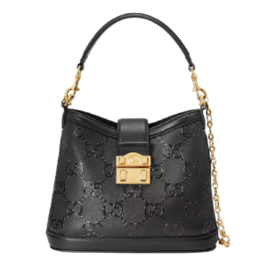 Túi Gucci Small GG Shoulder Black Leather 675788-UD9AG-1000