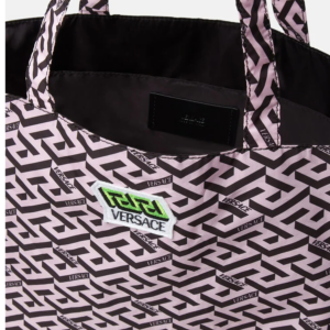 Alternative view of Túi Versace La Greca Signature Tall Tote Bag Black Pink 1001753-1A01443-5G16V