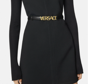 Alternative view of Thắt Lưng Versace Logo Crystal Belt Black 1002202-1A01051-1B00V