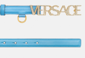 Alternative view of Thắt Lưng Versace Logo Crystal Belt Pink Blue 1002202-1A01051-1U30V