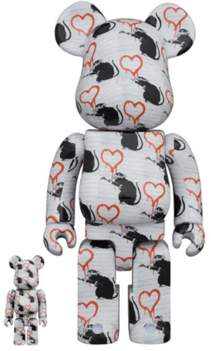 Mo Hinh Brandalism Bearbrick 100% + 400% 'Love Rat' 96334-LRT-0104