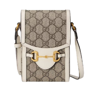 Túi Gucci Horsebit 1955 Mini Beige And White Leather 625615-92TCG-9761