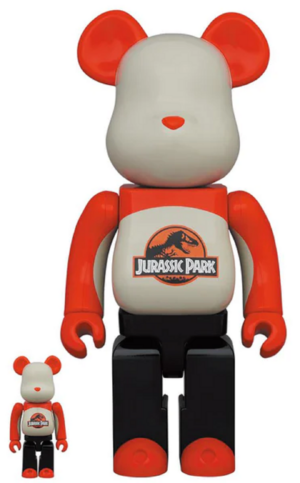 Mô Hình Jurassic Park Bearbrick 100% + 400% 'Orange' 97829-JPK-0104