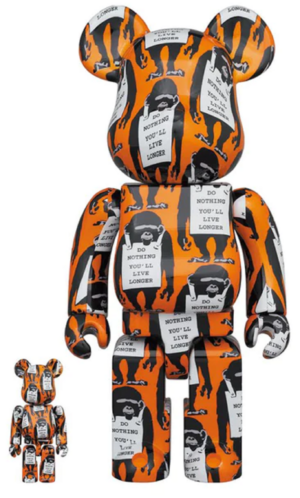 Mo Hinh Brandalism Bearbrick 100% + 400% 'Monkey Sign' 99281-MKS-0104